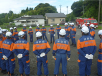 令和8年度 第1回消防団火災対応訓練を実施中